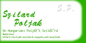 szilard poljak business card